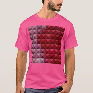 Falu Red Abstrakt Low Polygon Hintergrund T-Shirt
