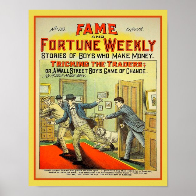 Fame and Fortune Weekly 1907 Dime Novel Poster (Vorne)