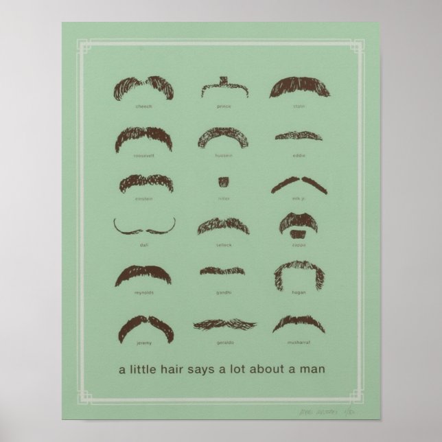 Fame Mustaches Poster (Vorne)