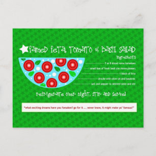 FAMED FETA TOMATO BASIL SALAD POSTKARTE