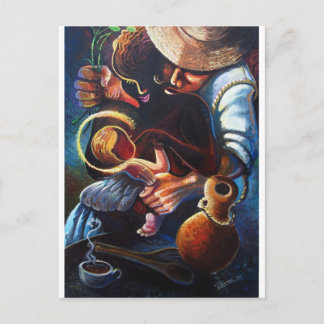 familia2amodern Art latin Postkarte