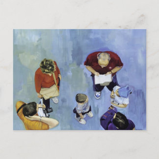 familia de turistas 2 postkarte