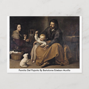 Familia Del Pajarito von Bartolome Esteban Murillo Postkarte