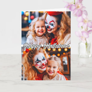 Familiär angepasstes Template für 2 Fotos Hallowee Karte