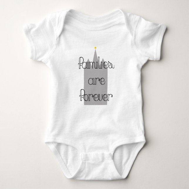 Familiare Forever Mormon Lds Temple Baby Strampler (Vorderseite)