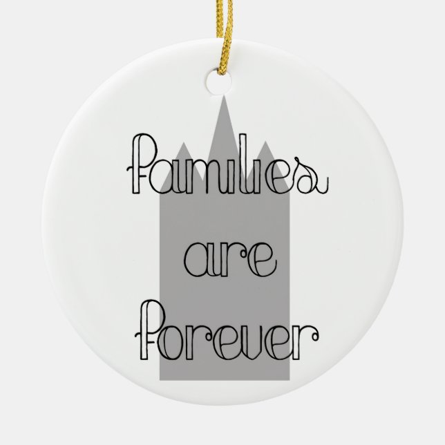Familiare Forever Mormon Lds Temple Keramik Ornament (Vorne)