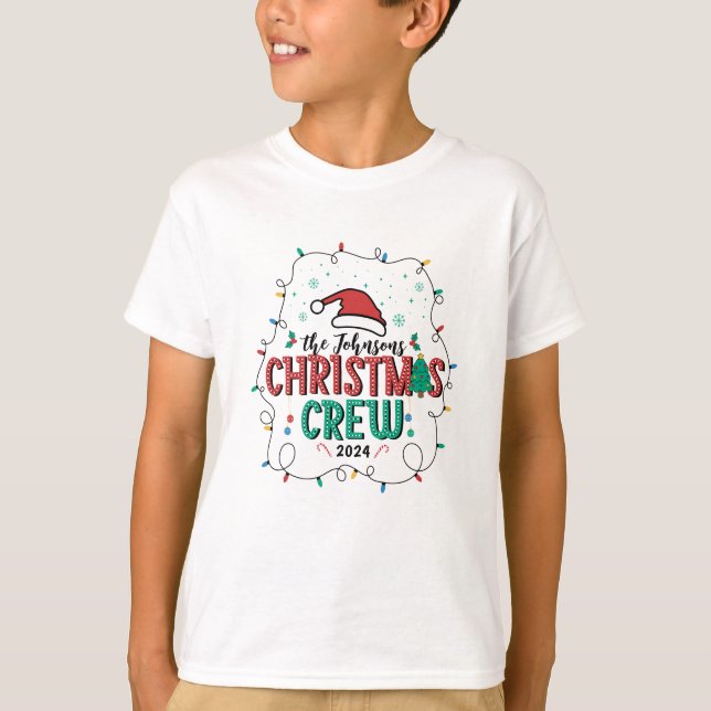 Familiäre Weihnachtsgruppe - passender Name T-Shirt (Vorderseite)