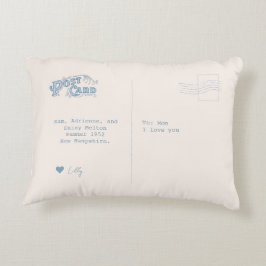 Familiäres Foto Vintag Postkartenkissen Dekokissen