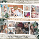 Familie 10 Multiple Foto Beste Oma je Puzzle<br><div class="desc">So eine lustige Art,  Nana einen glücklichen Tag für die Großeltern zu wünschen! Dieses Rätsel bietet eine 10 Foto Collage Option. Trendy Script Schriftart mit dem Sprichwort "Best Oma Ever". Einfach zu bedienende Vorlage. Laden Sie einfach 10 Ihrer Lieblings-Fotos hoch.</div>