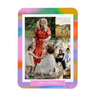 Familie 3 Fotos farbenfrohe moderne schöne Geschen Magnet