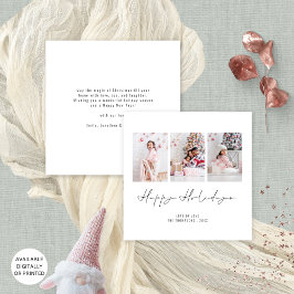 Familie 3 Fotos Weihnachtsfeiertage Feiertagskarte