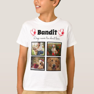 Familie 4 Foto individuell gestaltete Hunde-Collag T-Shirt