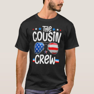 Familie 4. Juli Ing Cousin Crew American Flag T-Shirt