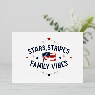 Familie 4. Juli Party Einladung Niedlich USA