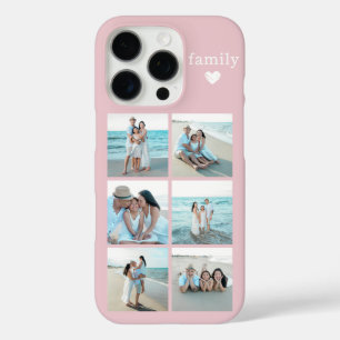 Familie 6 Foto Blush Rosa iPhone 16 Pro Hülle