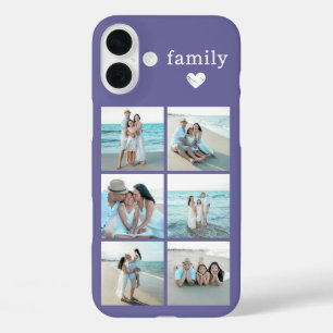 Familie 6 Foto Lila iPhone 16 Plus Hülle