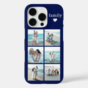 Familie 6 Foto Navy Blau iPhone 16 Pro Hülle