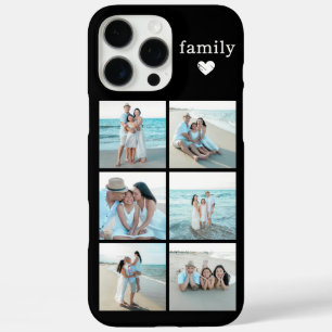 Familie 6 Foto Schwarz iPhone 16 Pro Max Hülle