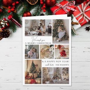 Familie 7 Foto Weihnachtskarte Benutzerdefiniert W Karte