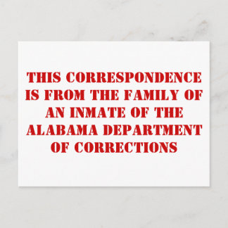 Familie Alabama DoC Postkarte