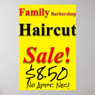 Familie Barbershop Haircut Verkauf Schönheit Salon Poster
