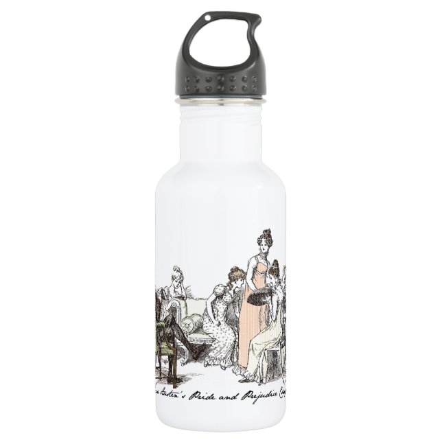 Familie Bennet - Jane Austen Pride & Prejudice Edelstahlflasche (Vorderseite)