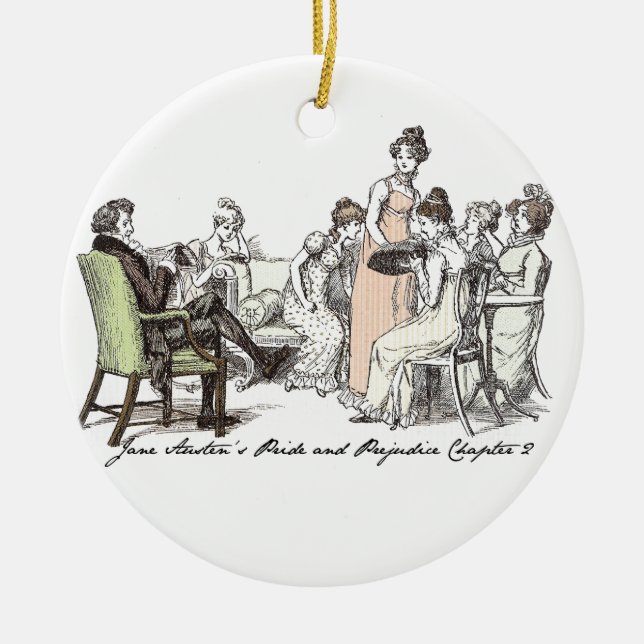 Familie Bennet - Jane Austen Pride & Prejudice Keramik Ornament (Vorne)