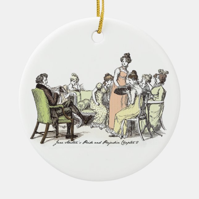Familie Bennet - Jane Austen Pride & Prejudice Keramik Ornament (Vorne)