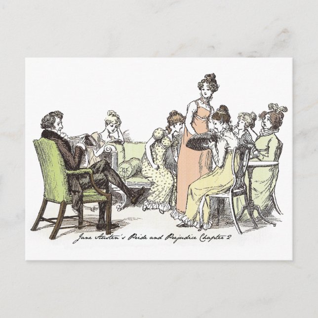 Familie Bennet - Jane Austen Pride & Prejudice Postkarte (Vorderseite)