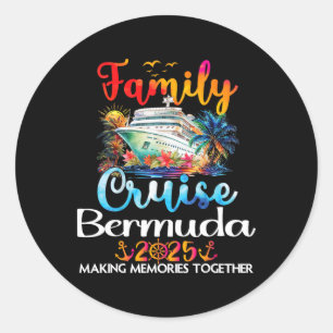 Familie Bermuda Schifffahrt Bermuda Runder Aufkleber