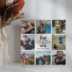 Familie Bester Vater Aller Zeiten Fotocollage Fotoplatte