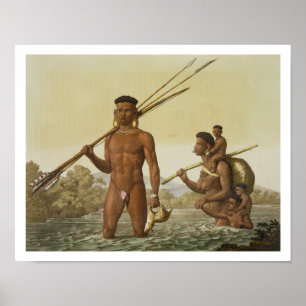 Familie Botocudos, Rio Grande, Brasilien, von "Le  Poster