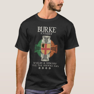 Familie Burke Arm Irland Irish Celtic Cross T-Shirt