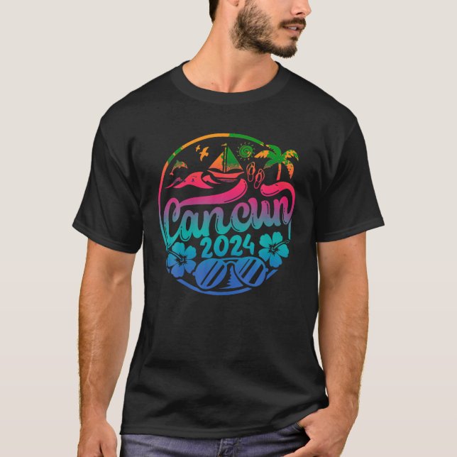 Familie Cancun Urlaub 2024 Sommerurlaub Matchi T-Shirt (Vorderseite)