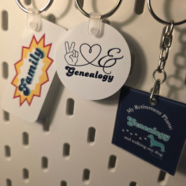 Familie, Comic-Book-Pop-Design Schlüsselanhänger
