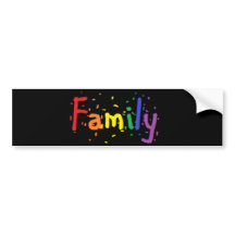 Familie Confetti Rainbow auf Black