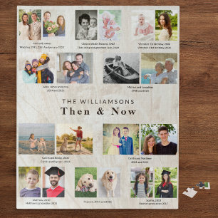 Familie damals und heute - 20-Foto-Personalisierte Puzzle
