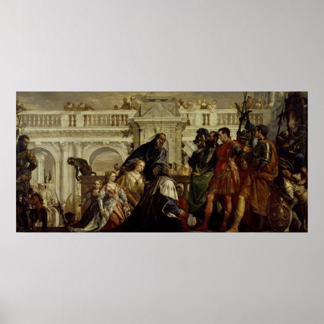 Familie Darius vor Alexander dem Großen Poster (Vorne)