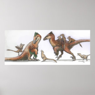 Familie Deinonychus Poster