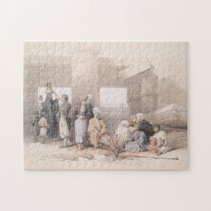 Familie der Beduinen im Tempel von Amun, Thebes, Ä Puzzle