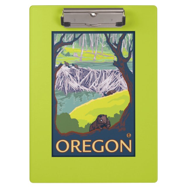 Familie der Biber Klemmbrett (Vorderseite)