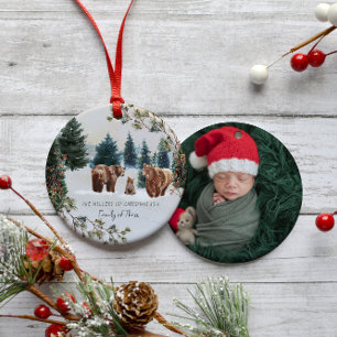 Familie der drei   Erste Weihnachtsfeier Keramik Ornament
