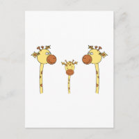 Familie der Giraffen. Cartoon.