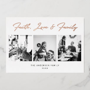 Familie der Glaubenden Liebe. Script Religiöses We Folien Feiertagskarte