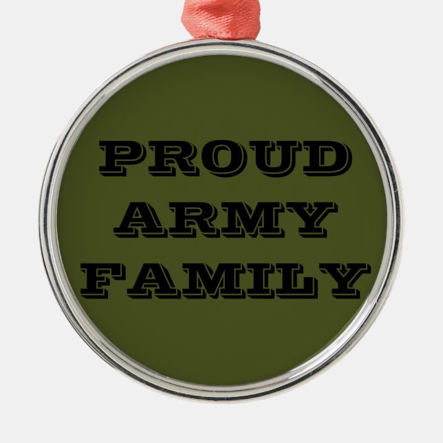 Familie der Ornament-Proud-Armee Silbernes Ornament (Vorne)