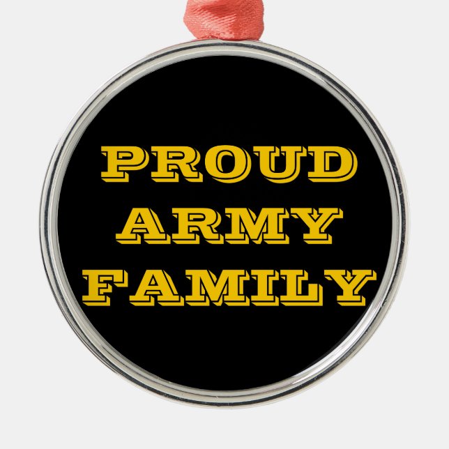 Familie der Ornament-Proud-Armee Silbernes Ornament (Vorne)