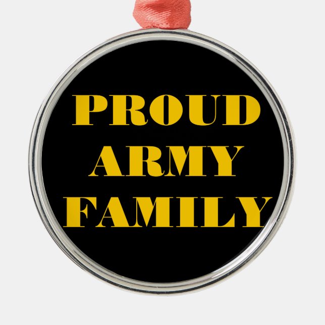 Familie der Ornament-Proud-Armee Silbernes Ornament (Vorne)