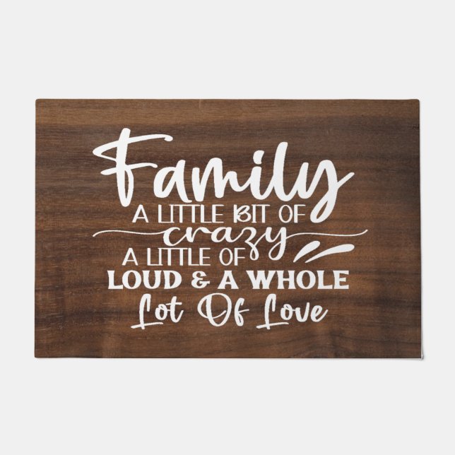 Familie ein wenig verrückte Doormat Fußmatte (Vorderseite)