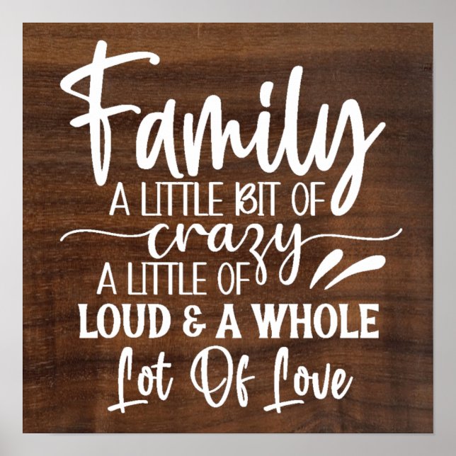 Familie ein wenig verrücktes Poster (Vorne)