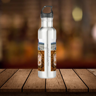 Familie Einfach Collage Moderne Liebe Oma Mama Edelstahlflasche